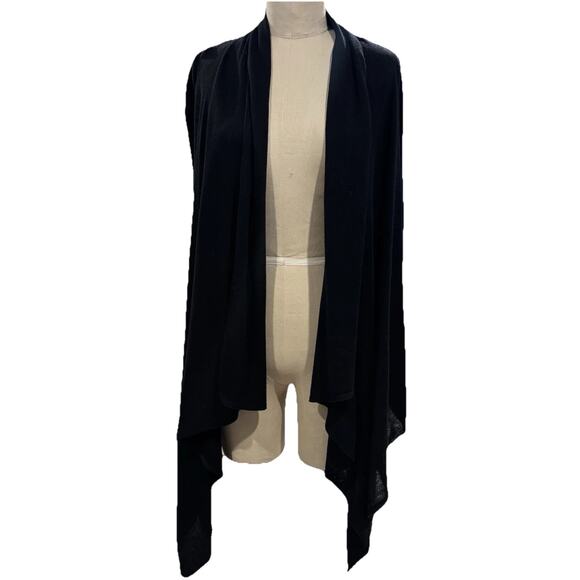 Lululemon Black Universal Draped Waterfall Wrap Women’s Size 6 Thumb Holes - Picture 1 of 10